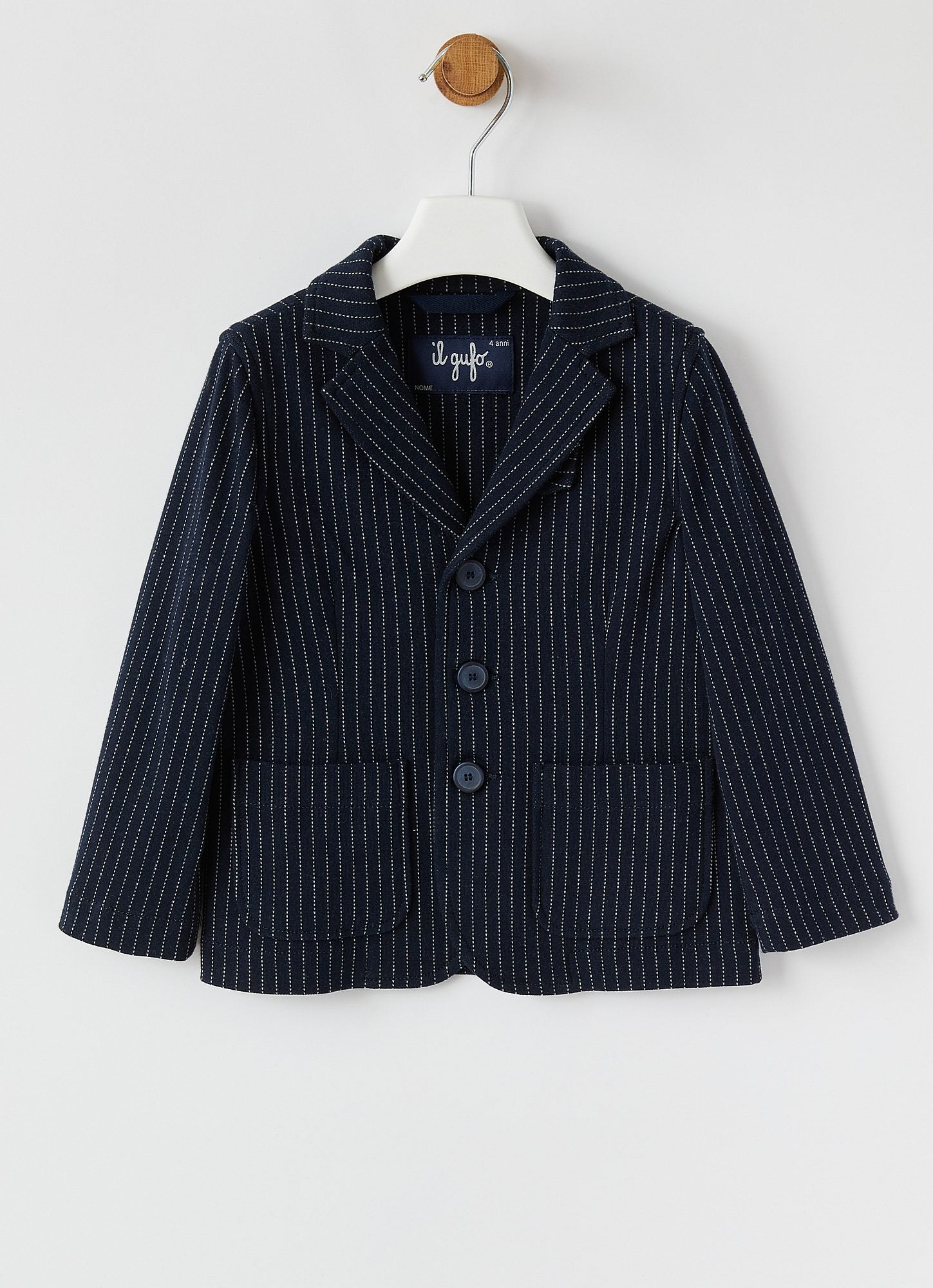 BOYS STRIPE BLAZER, NAVY