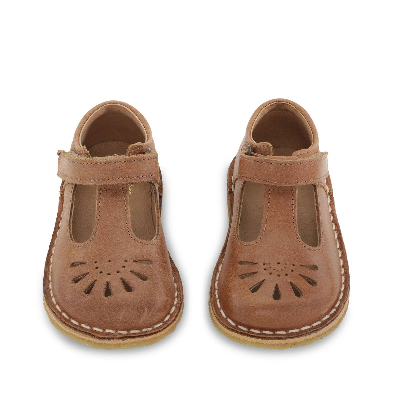 CHOU SANDAL CUTWORK LEATHER - COGNAC