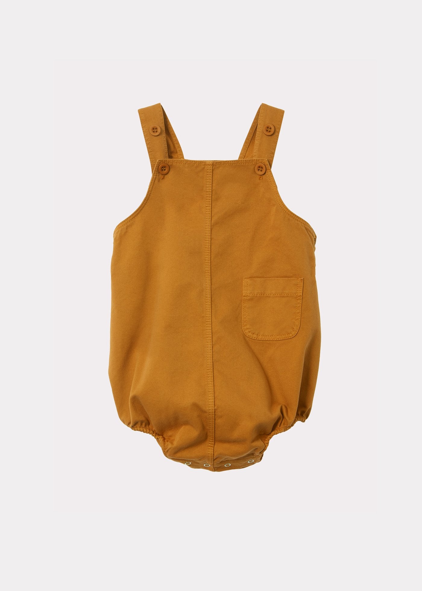 FLURY BABY ROMPER, MUSTARD TWILL