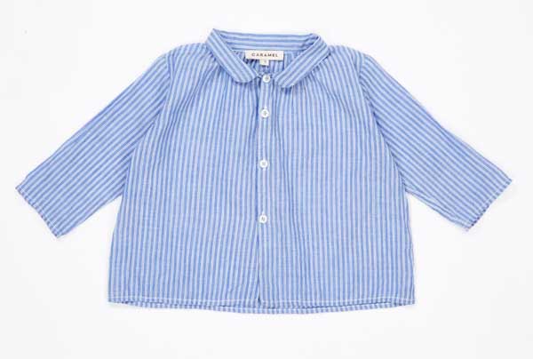 CROCUS BABY SHIRT, PERSIAN BLUE - Cemarose Children's Fashion Boutique