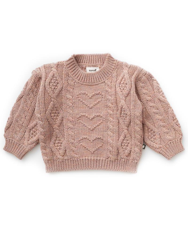 Heart Bobble Sweater, funfetti