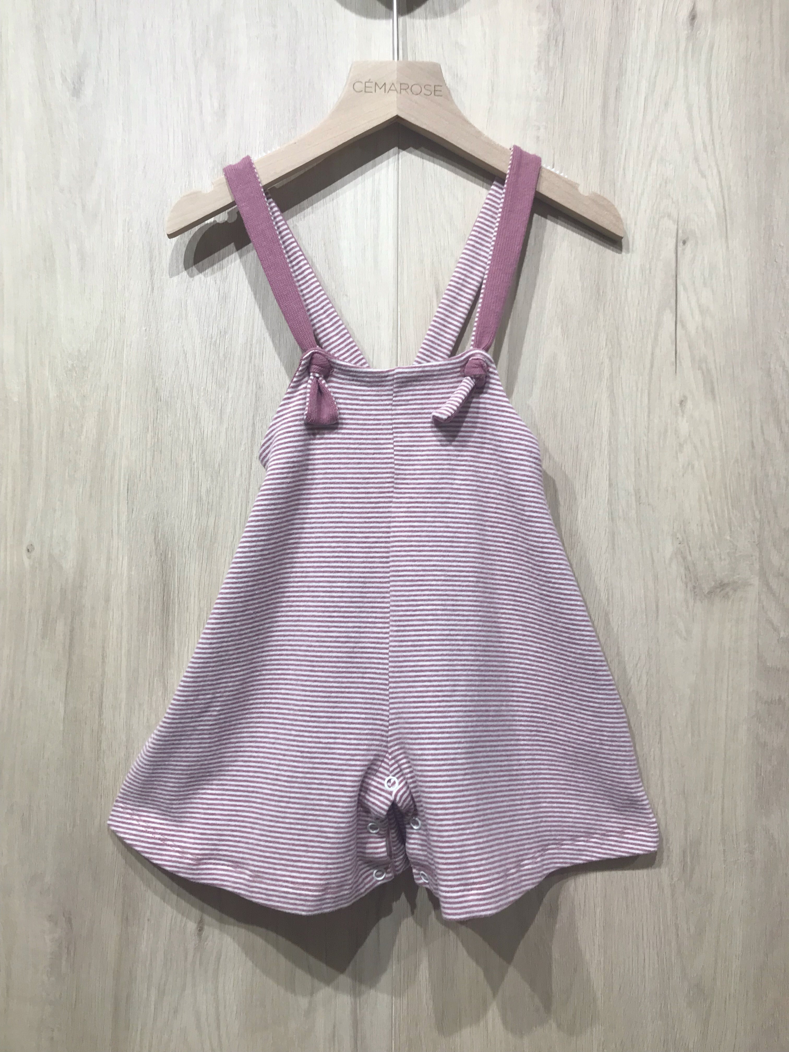 STRIPED JUMPSUIT, LVNDR/WHT - Cemarose Children's Fashion Boutique