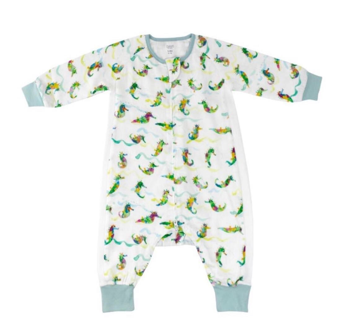 Eric Carle Bamboo Long Sleeve Sleep Suit 0.6TOG - Rainbow Seahorse - Cémarose Canada