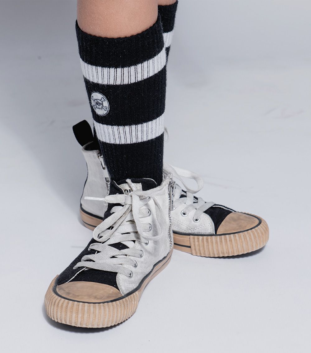 DECONSTRUTED HIGHTOPS,BLACK/NATURAL - Cémarose Canada