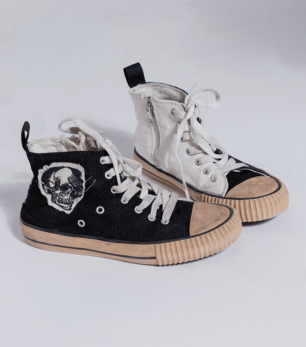 DECONSTRUTED HIGHTOPS,BLACK/NATURAL - Cémarose Canada