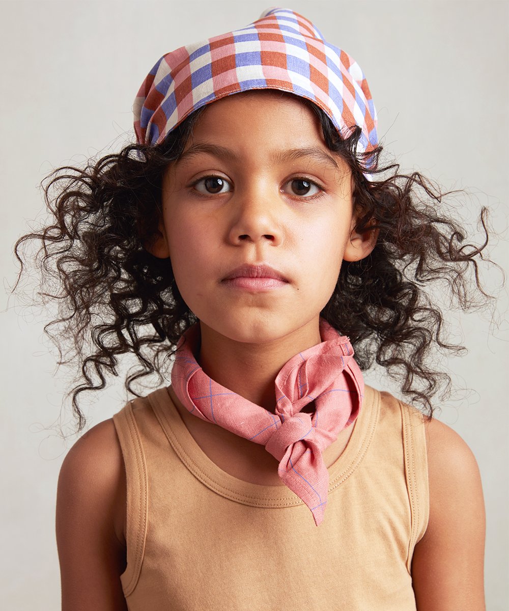 Headband-Flamingo Pink/Gingham - Cémarose Canada