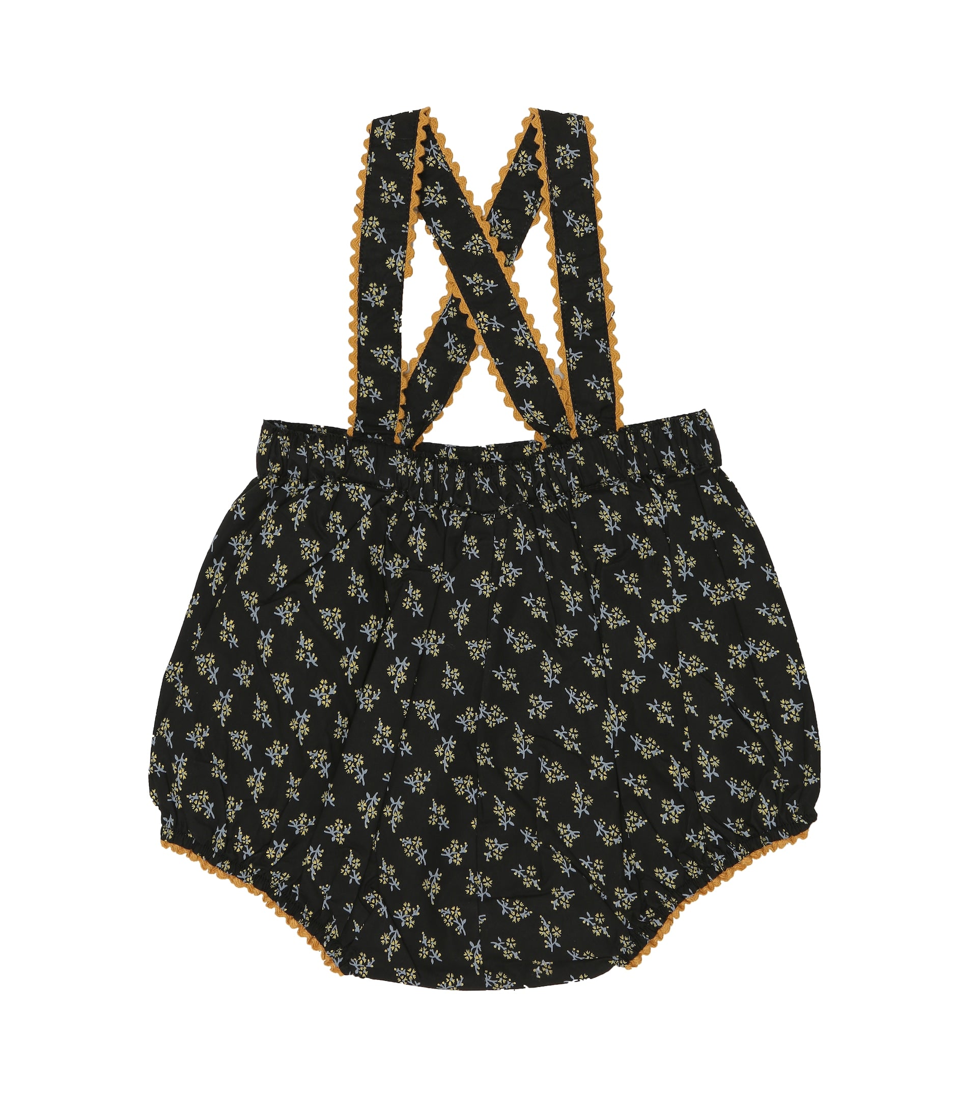 DUNLIN BABY ROMPER,BLK/YELLOW SMALL FLORAL - Cémarose Canada