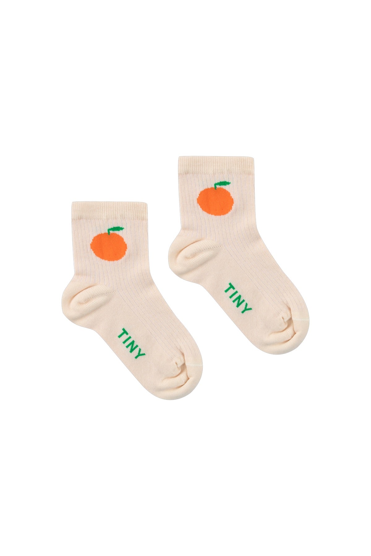 ORANGE QUARTER SOCKS,  light cream