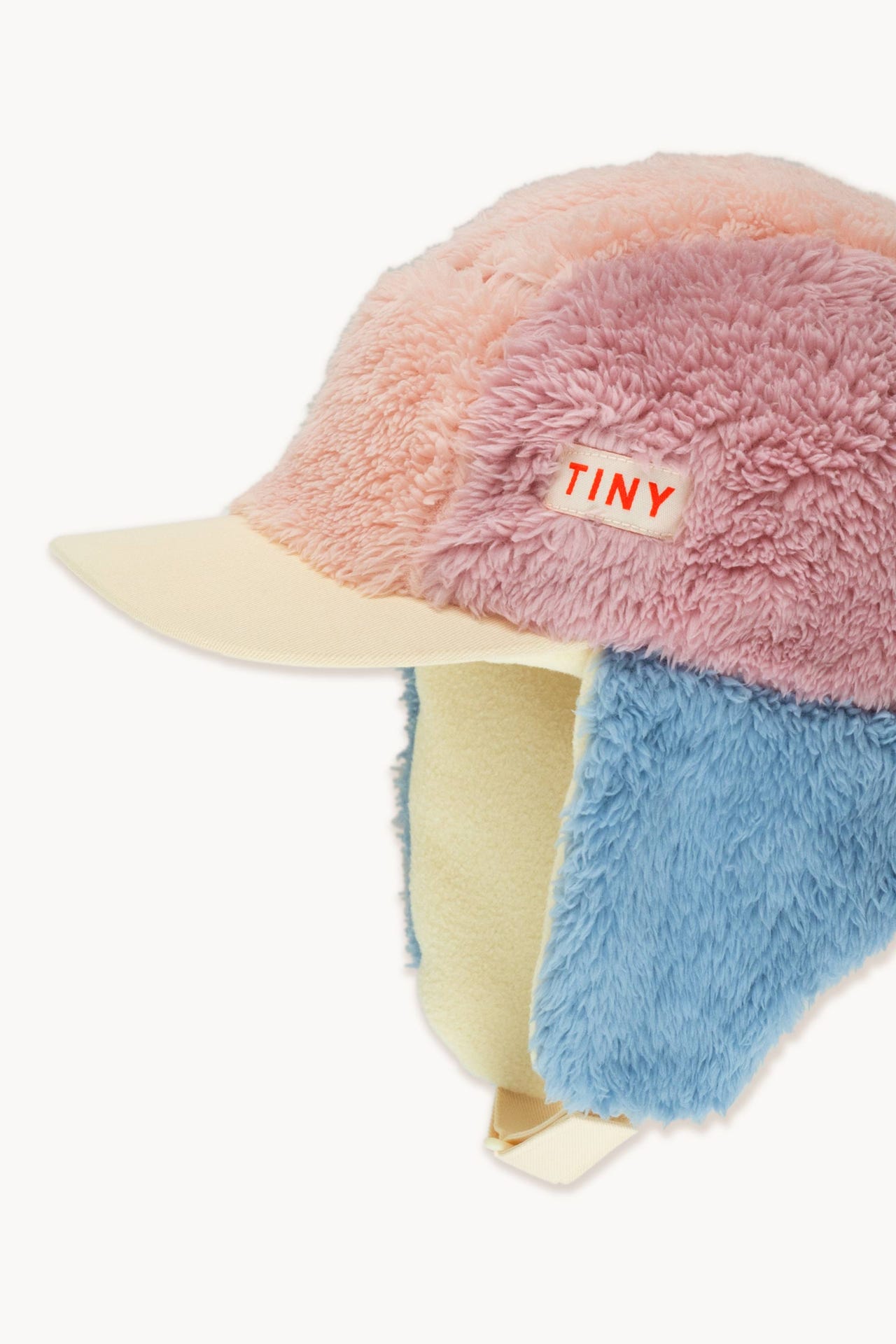 COLOR BLOCK POLAR SHERPA CHAPKA *grey/soft pink*