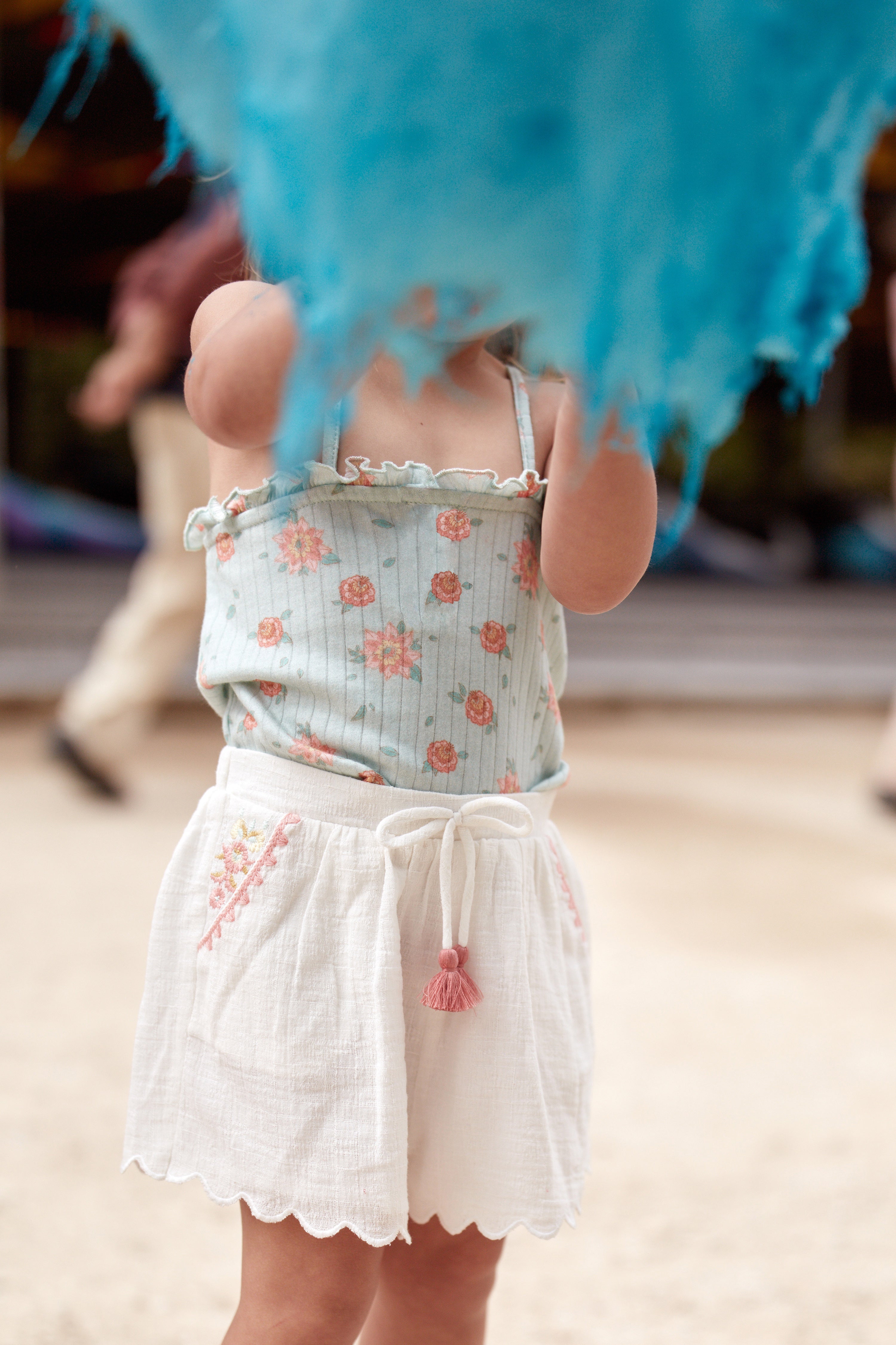 Tank Top Alasha Vintage Blue Flowers - Cémarose Canada