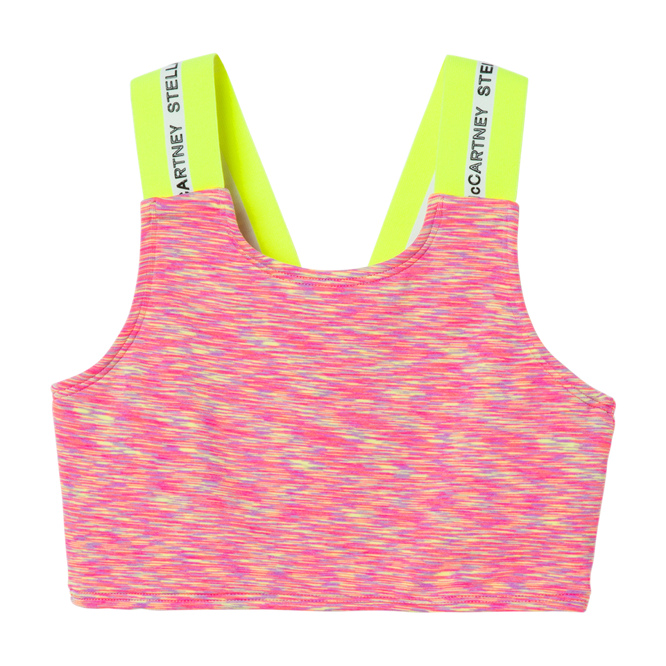 KID GIRL SPACE DYED SPORTS BRA,PINK - Cémarose Canada
