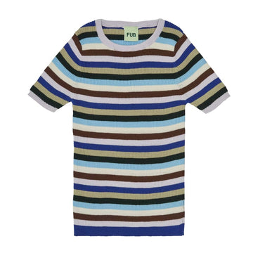 Rib Tee - multi stripe