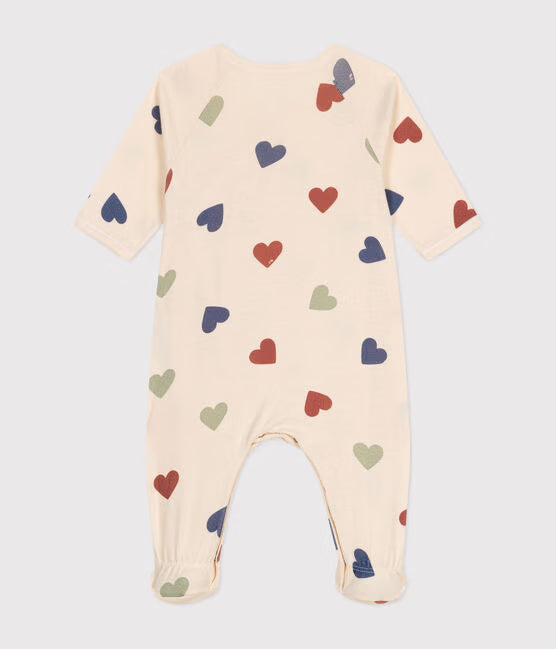 BABIES' HEART PATTERN COTTON PYJAMAS