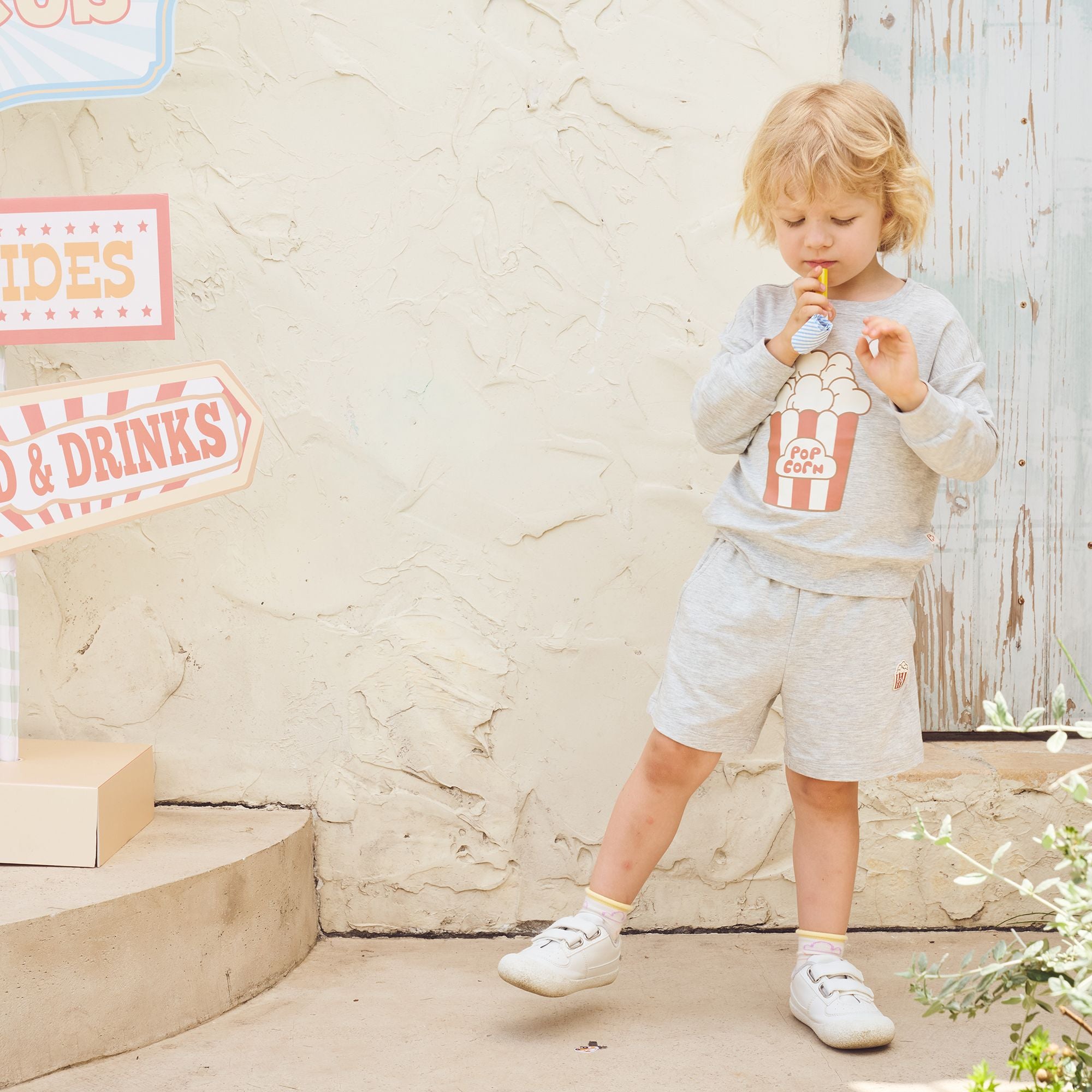 Petite Revery-Kids Long Sleeve Sweatshirt Fog Grey