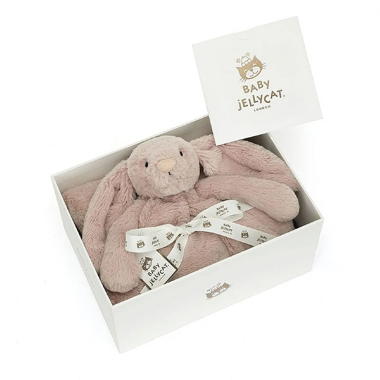 Bashful Luxe Bunny Rosa Blankie Box