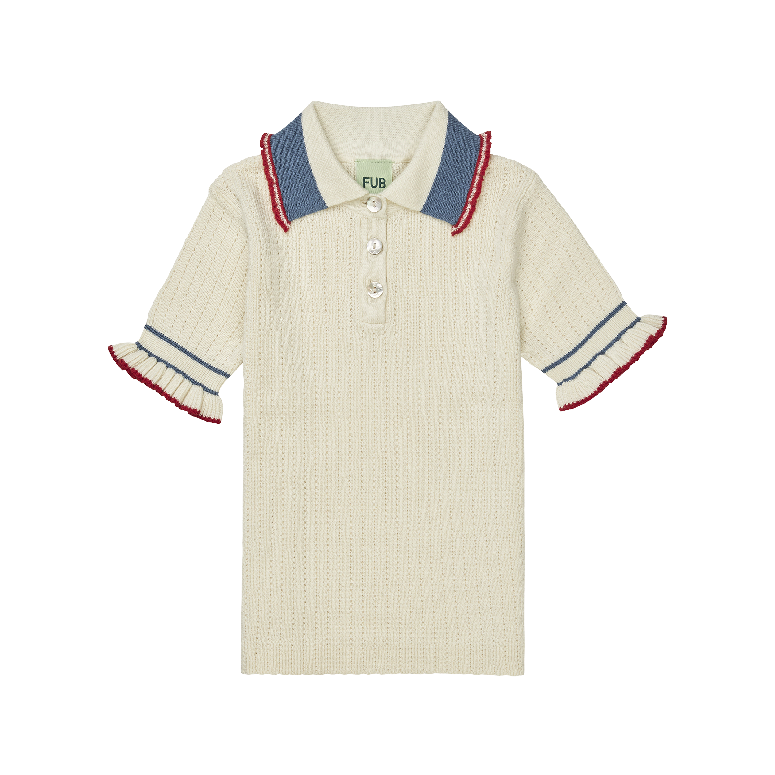 Fub-Girls Ivory Cotton Polo Shirt