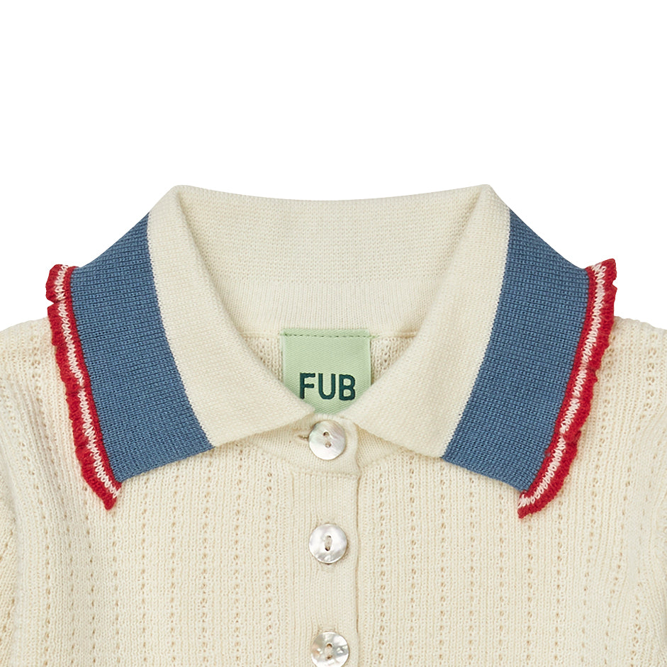 Fub-Girls Ivory Cotton Polo Shirt