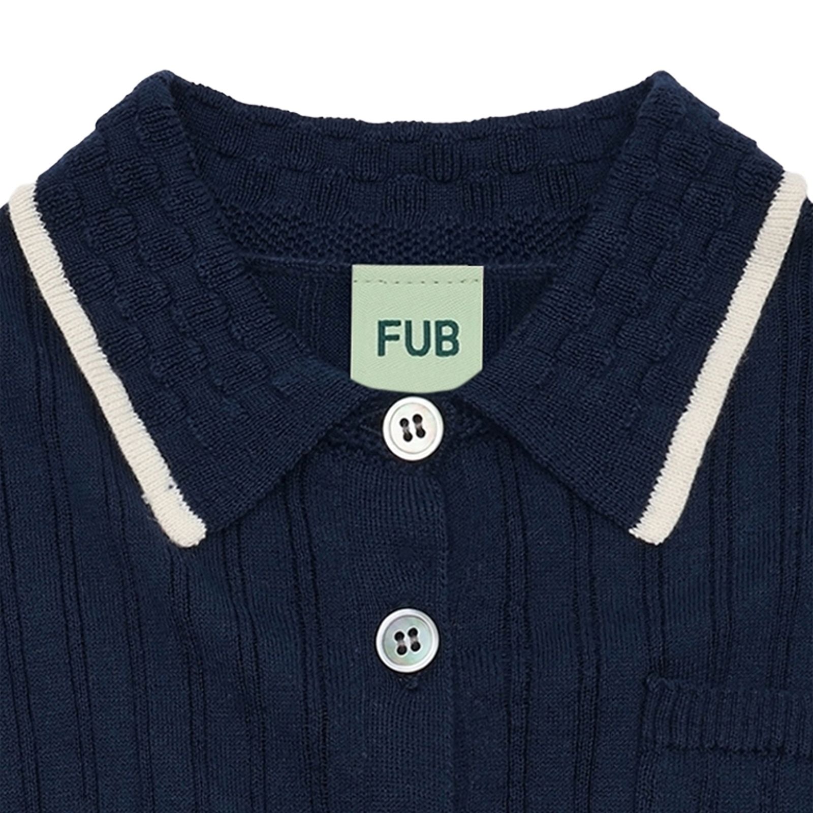 FUB-Kids Rib Polo dark navy
