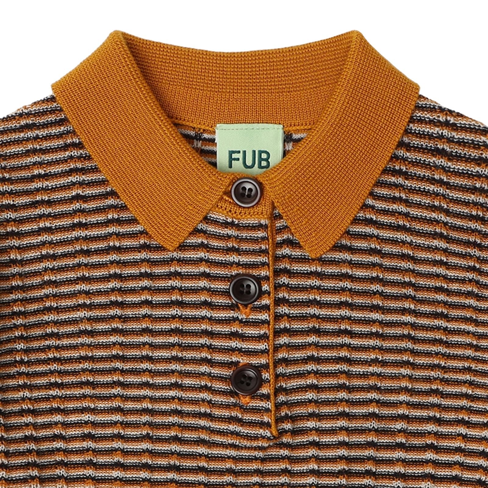 FUB-Kids Polo Shirt dark navy/ecru/burnt amber