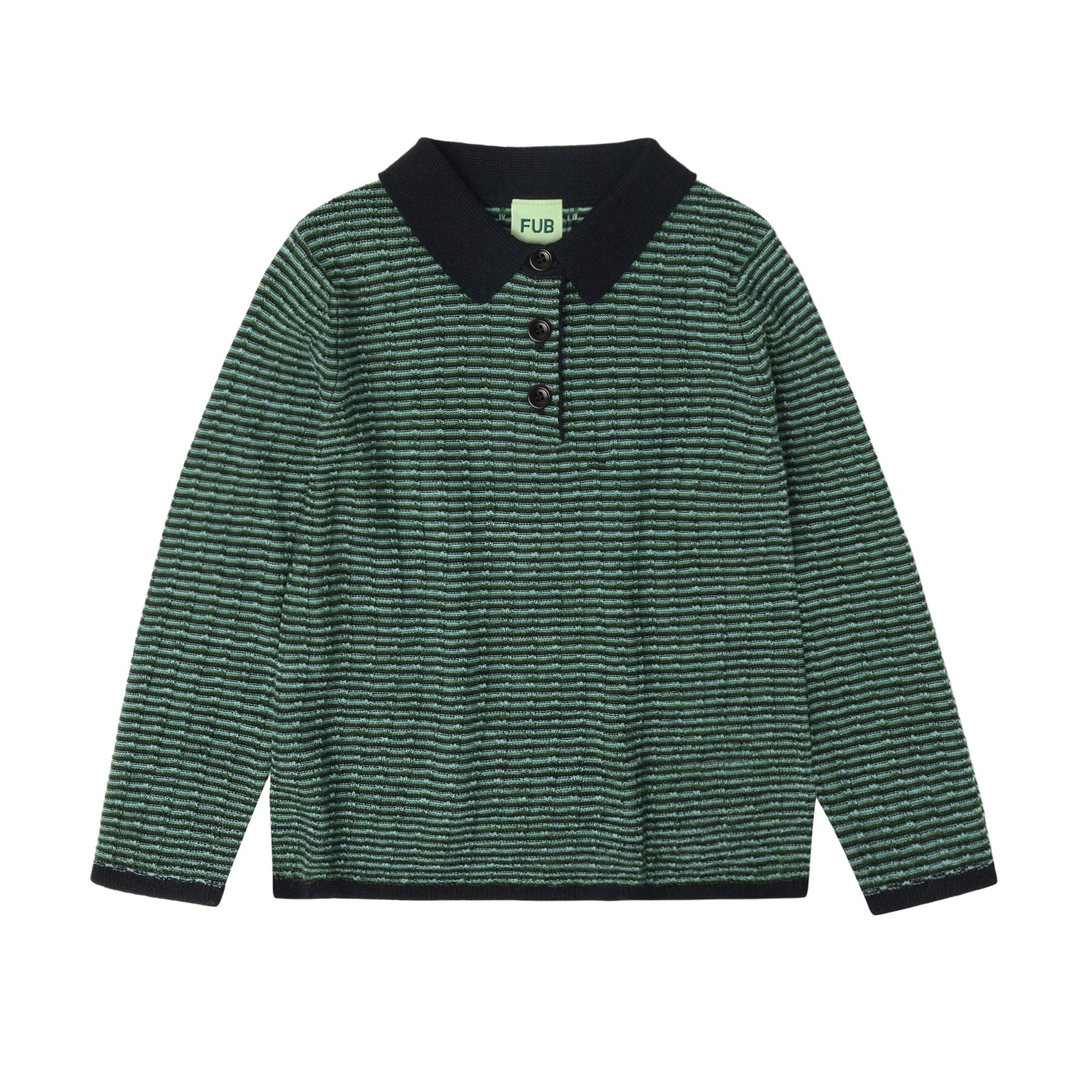 FUB-Kids Polo Shirt dark navy/forest/aqua