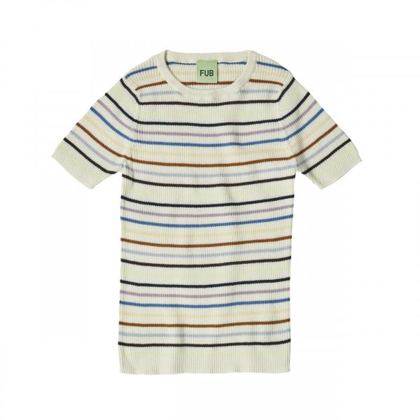 Rib Tee-multi stripe