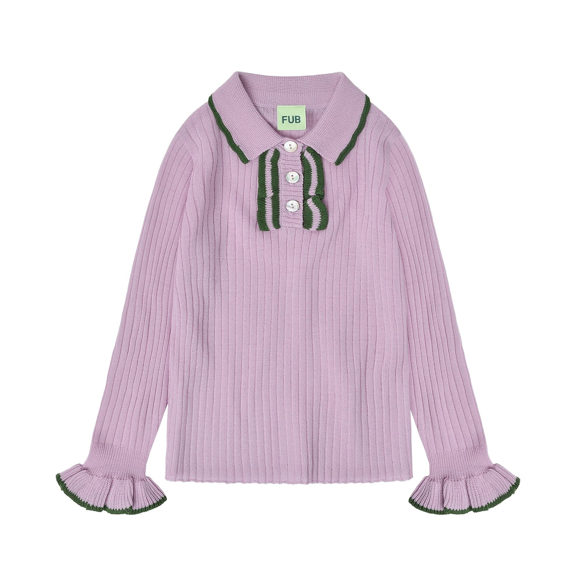 FUB-Girls Frill Polo iris