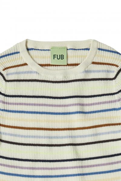 Rib Tee-multi stripe