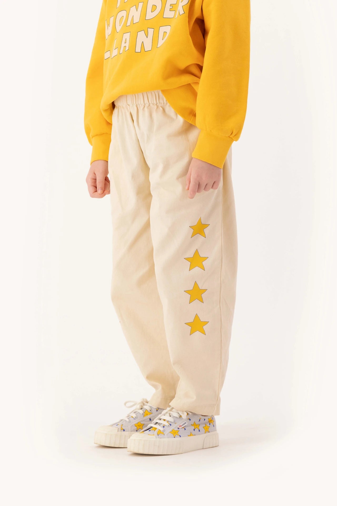 STARS BARREL PANT-light cream