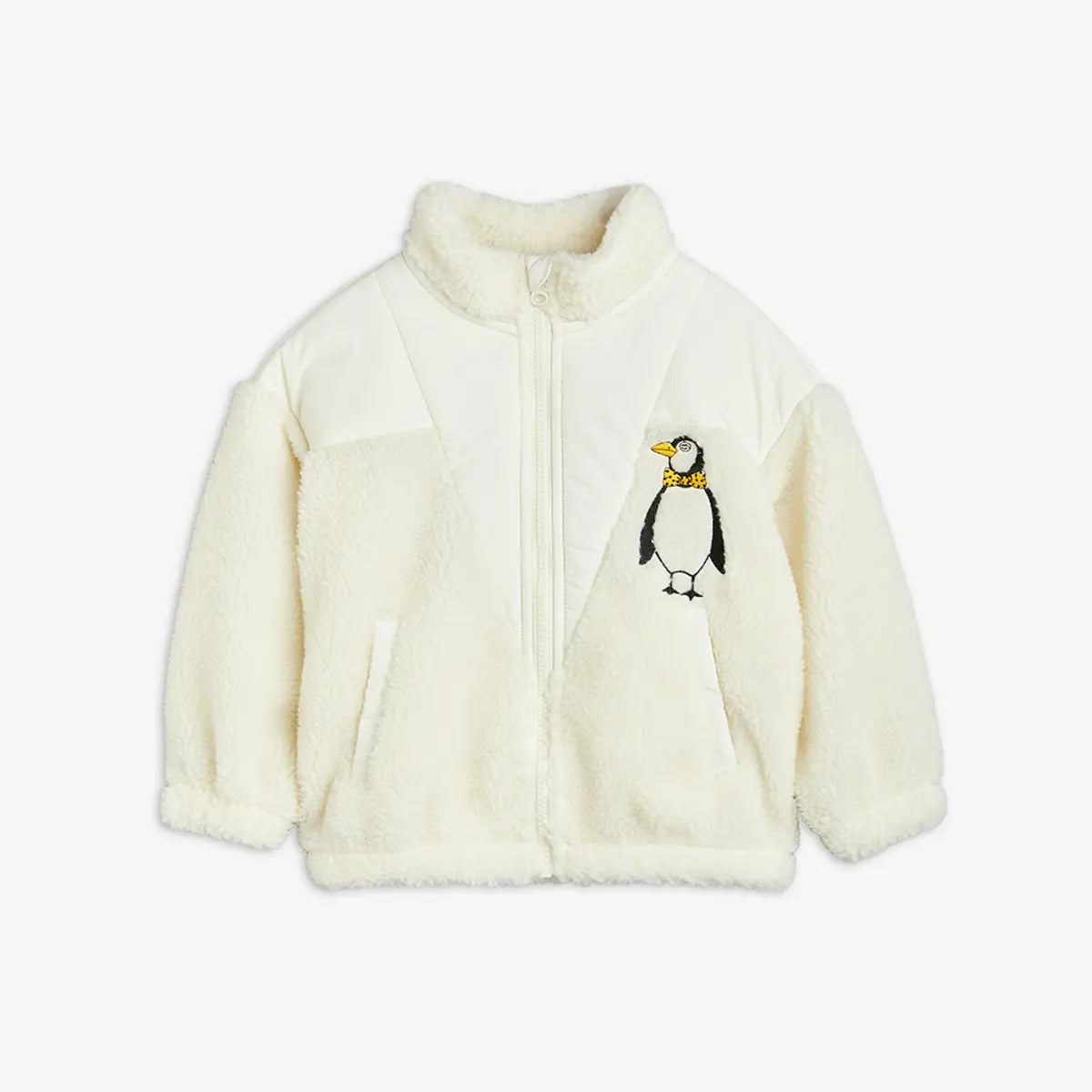 CHILDRENSWEAR Penguin pile zip cardigan