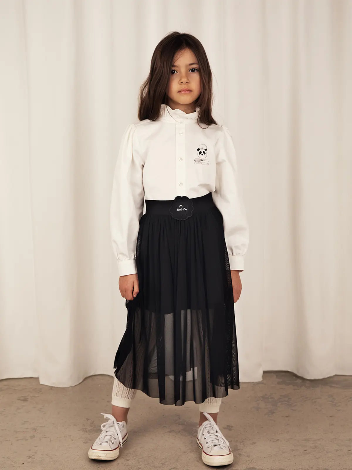 CHILDRENSWEAR Bat flower tulle skirt