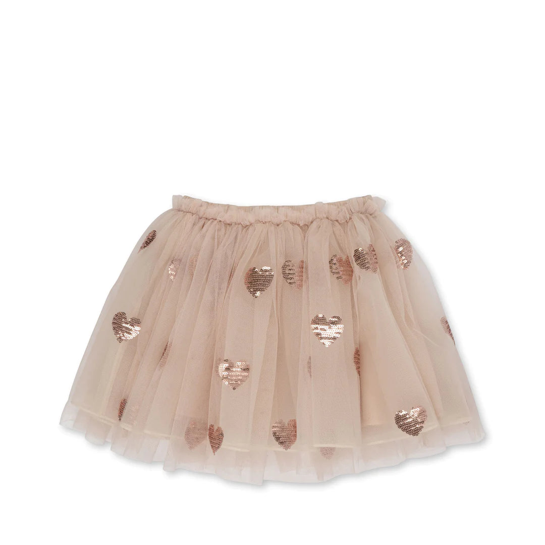 YVONNE HEART SEQUINS SKIRT-COEUR SEQUINS