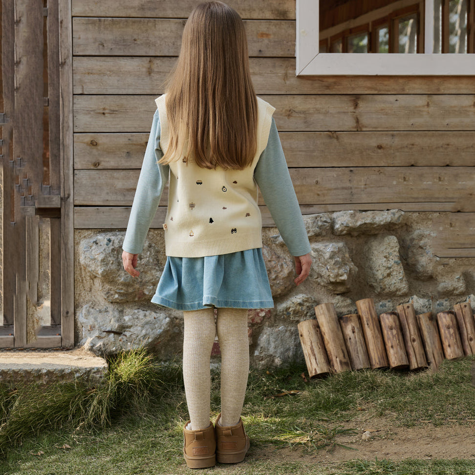 Petite Revery-Cotton Knit Kids Camp Vest Mini Camp Revery
