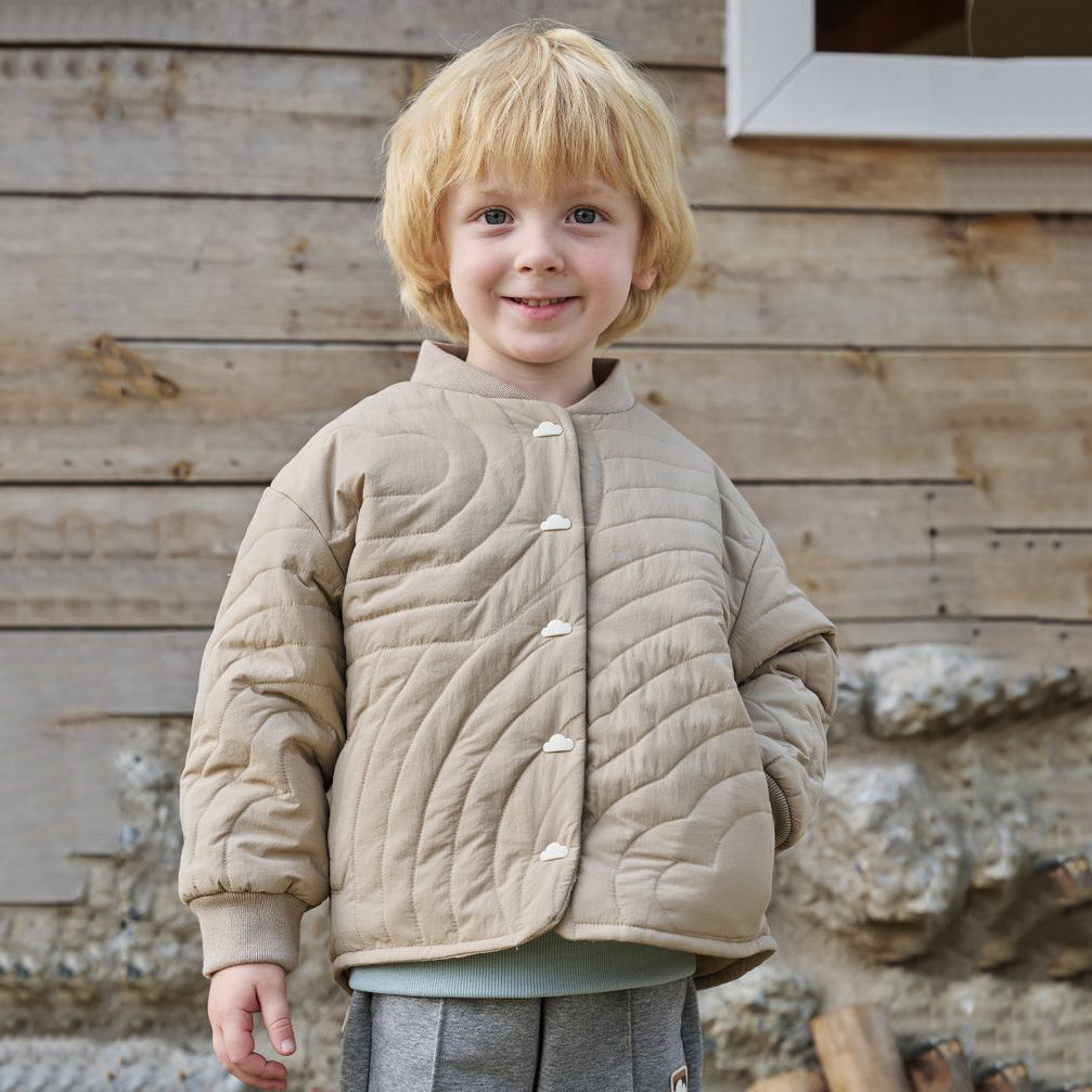 Petite Revery-Recycled Nylon Taslon Kids Quilted Cloud Jacket Pine Wood