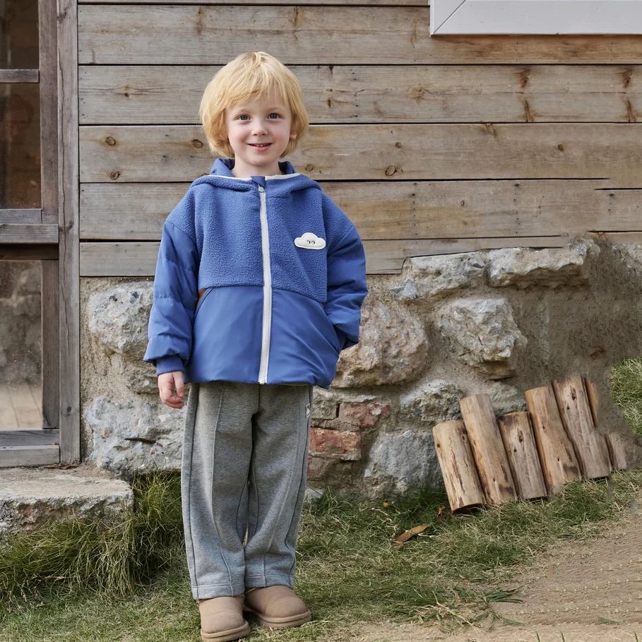 Petite Revery-Recycled Polyester Kids Down Jacket Deep Sea Blue