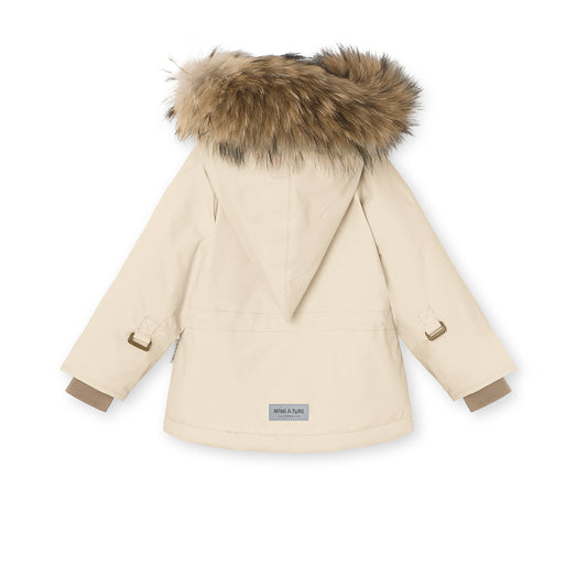 Wang fleece lined winter jacket fur Angora Cream 1054