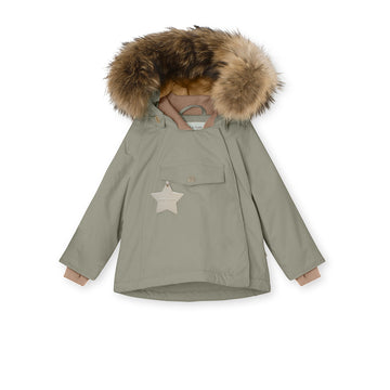 Wang fleece lined winter jacket fur Vert 7530