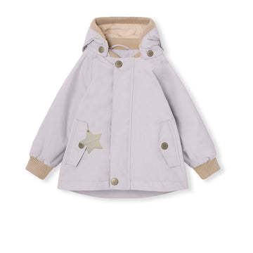 MATWALLY fleece lined spring jacket. GRS-4100 Purple raindrops