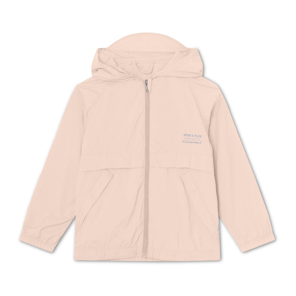 Mini A Ture-Pink Printed Logo Jacket