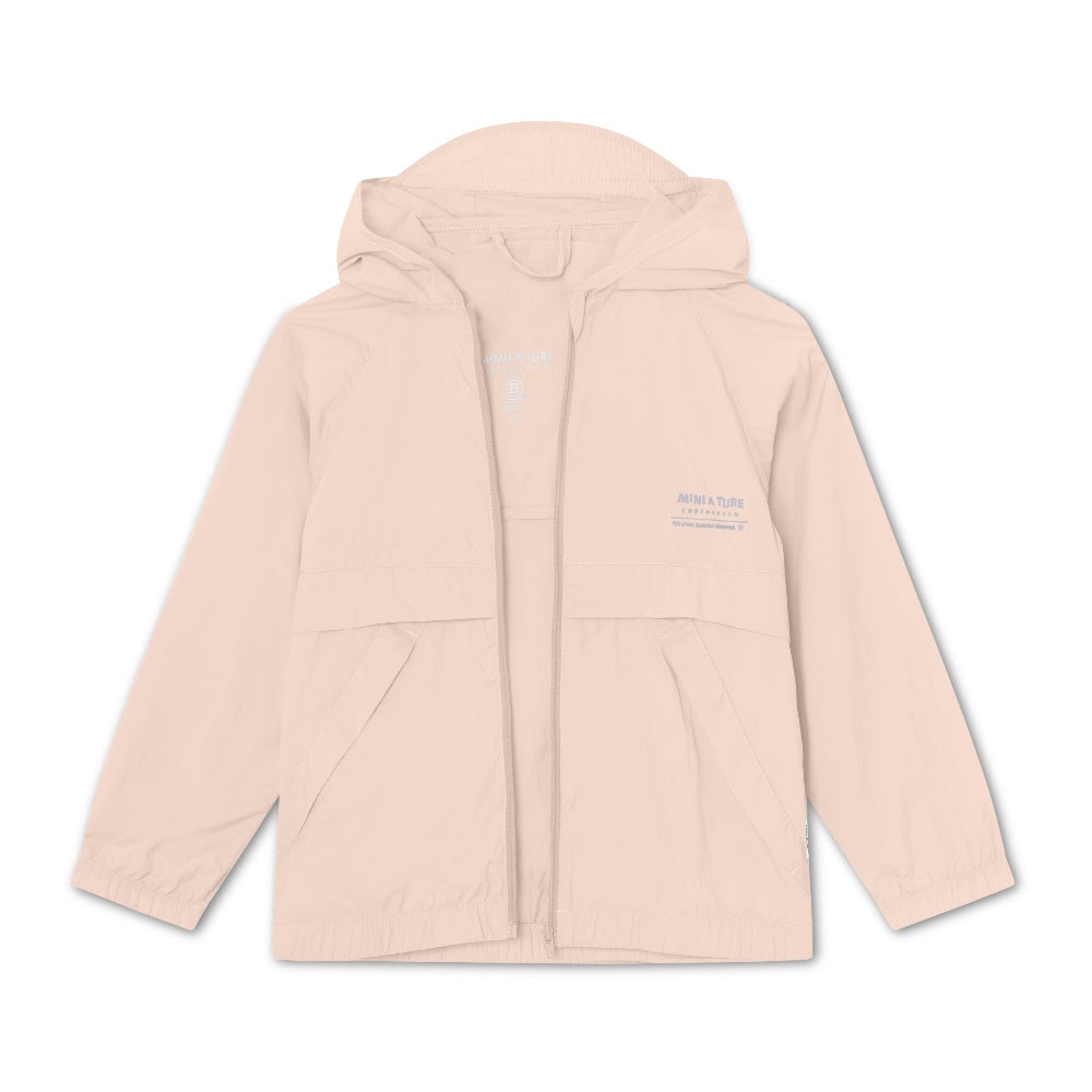 Mini A Ture-Pink Printed Logo Jacket