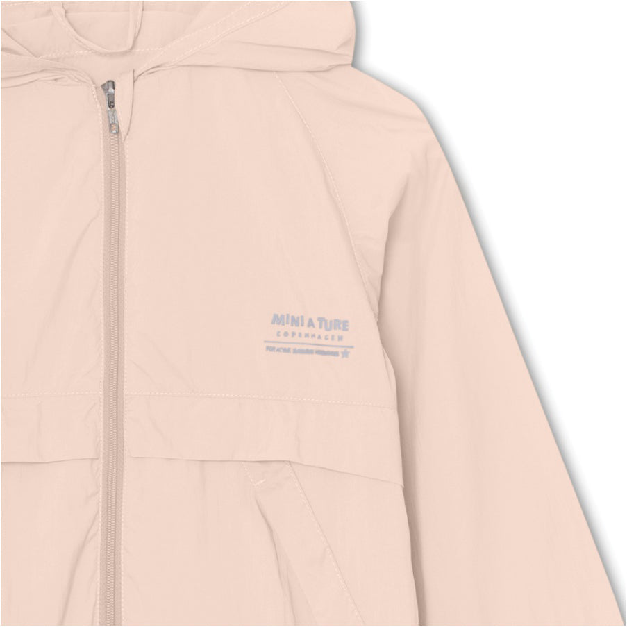 Mini A Ture-Pink Printed Logo Jacket