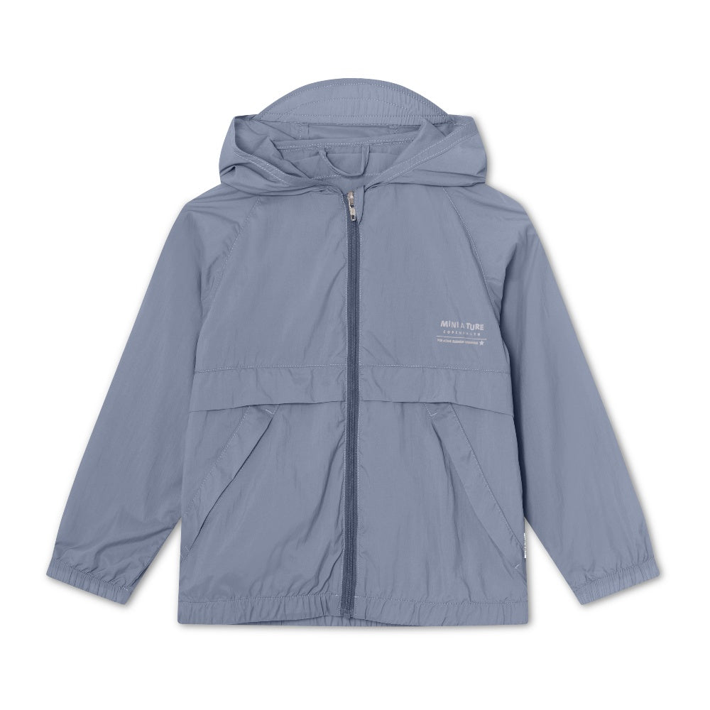 Mini A Ture-Blue Printed Logo Jacket