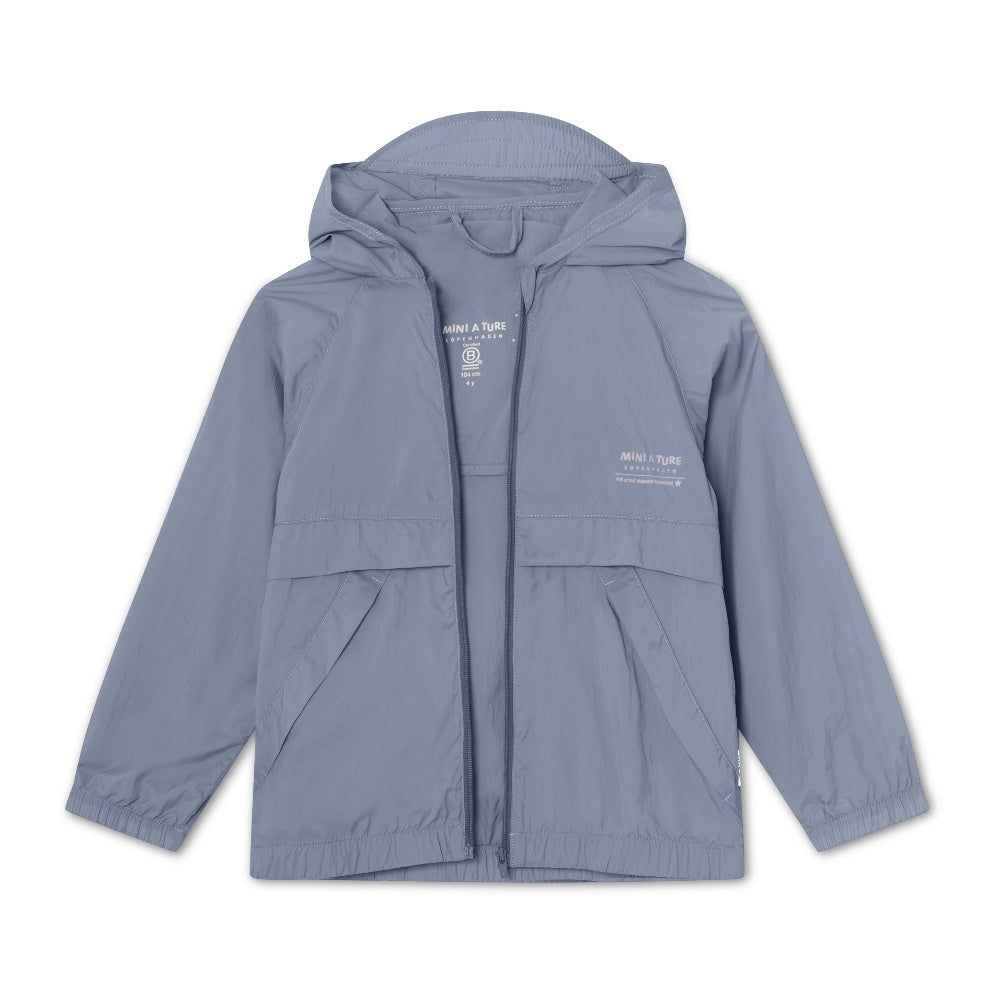 Mini A Ture-Blue Printed Logo Jacket