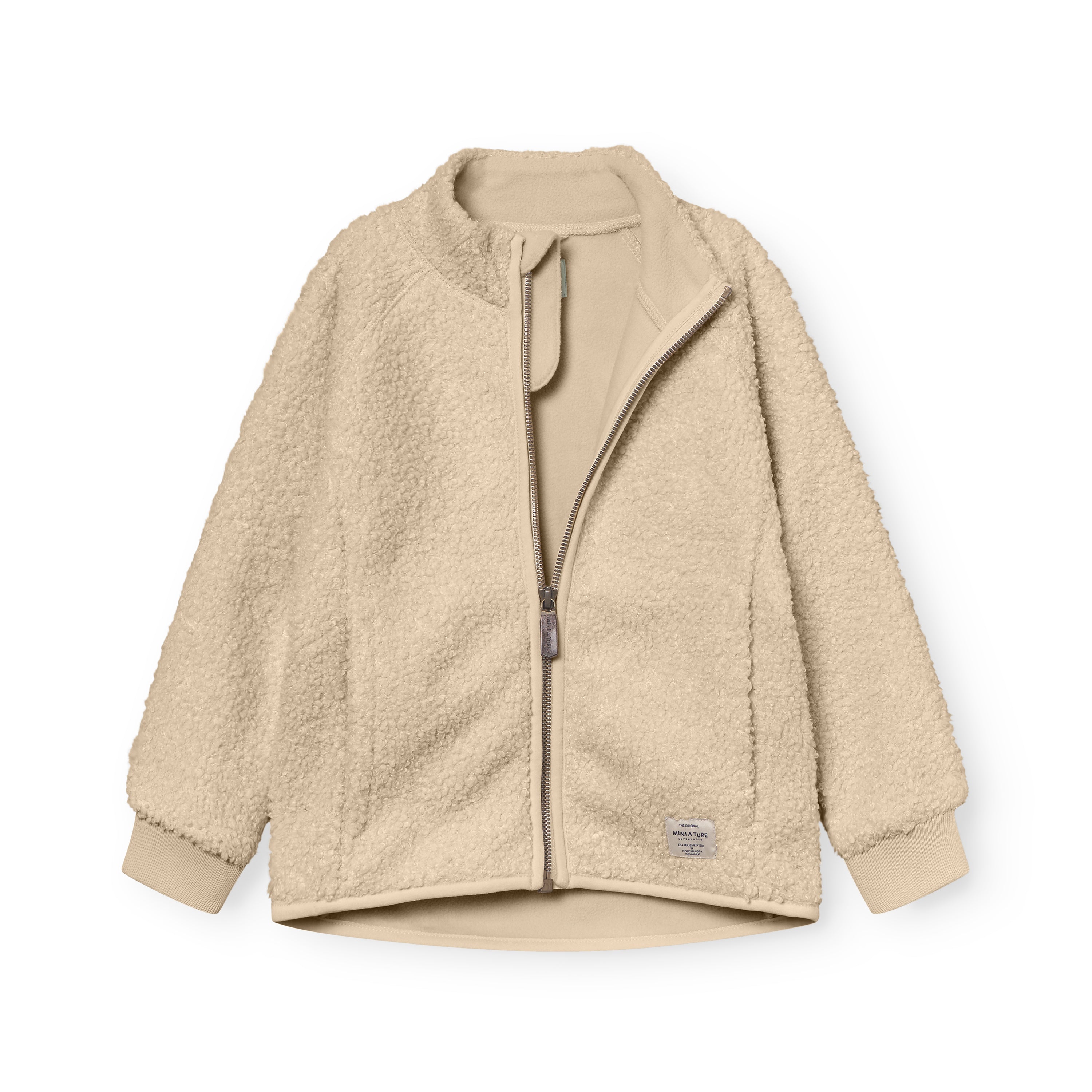 Mini A Ture-Khaki Embroidery Logo Zip Jacket