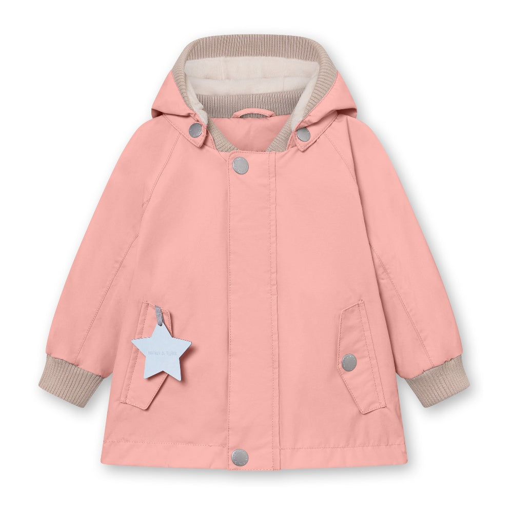 Mini A Ture-Pink Printed Logo Jacket