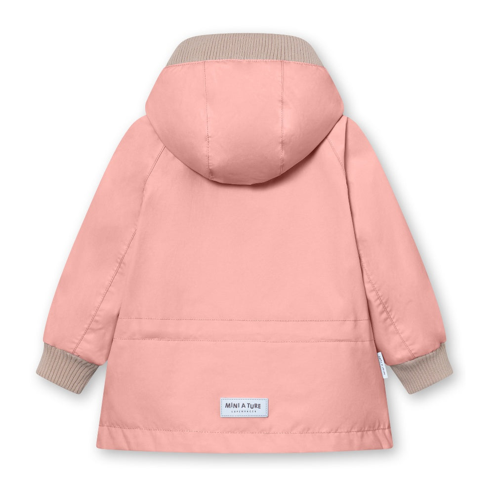 Mini A Ture-Pink Printed Logo Jacket