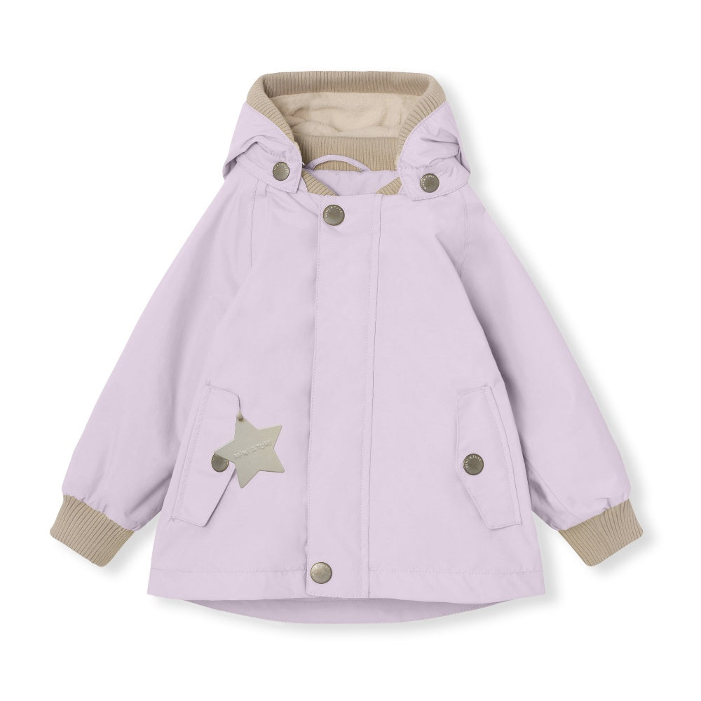 Mini A Ture-Light Purple Printed Logo Jacket