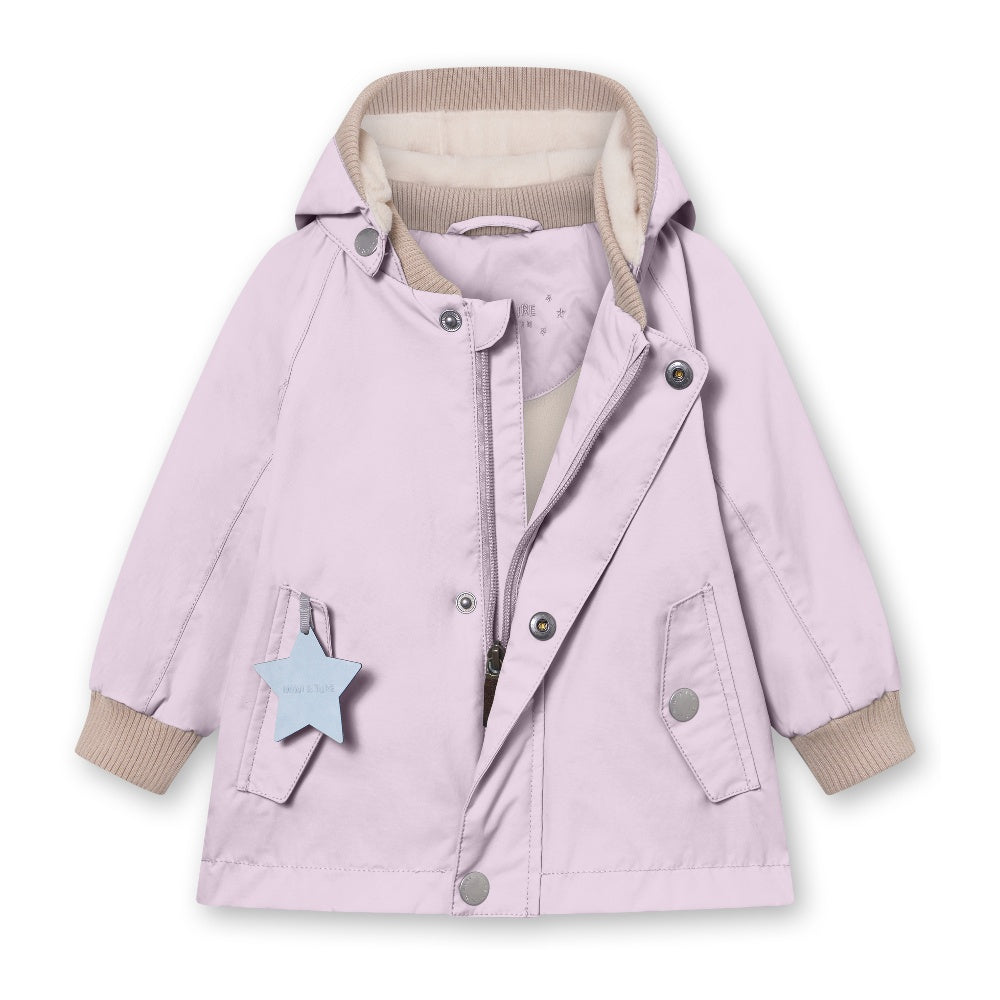 Mini A Ture-Light Purple Printed Logo Jacket