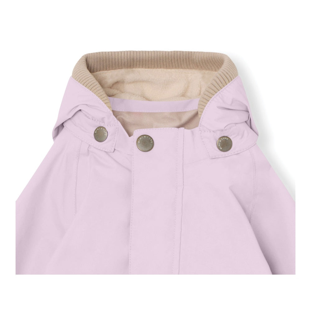 Mini A Ture-Light Purple Printed Logo Jacket