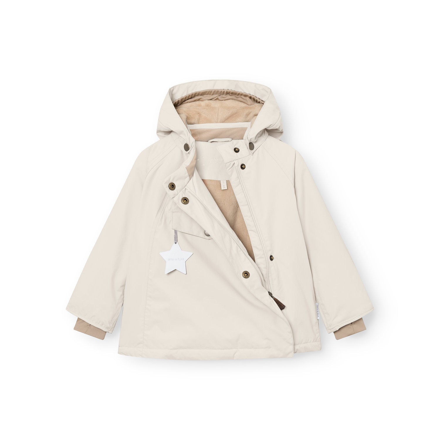 Mini A Ture-MATWANG fleece lined winter jacket. GRS Angora cream