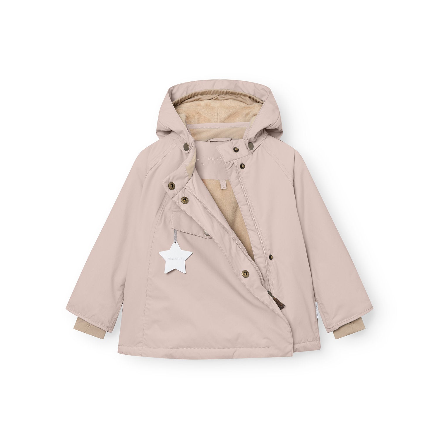 Mini A Ture-MATWANG fleece lined winter jacket. GRS Cloudy rose